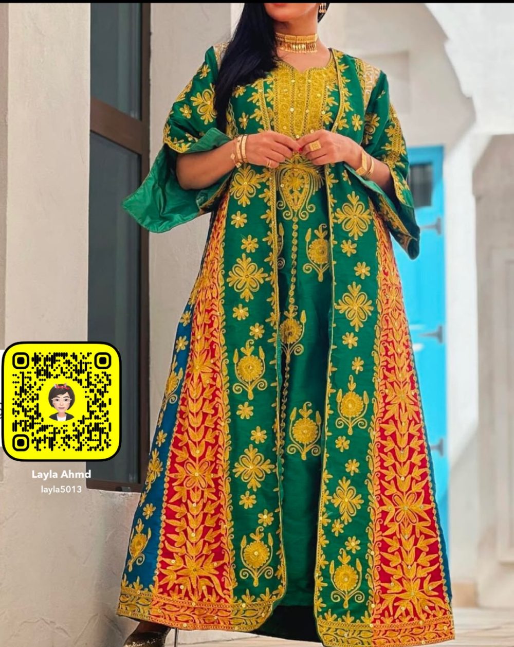 خليجي قطعتين مطرز كامل